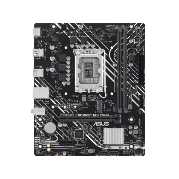 ASUS Prime H610M-F D4 R2.0 — MicroATX, LGA 1700, DDR4, 2 slots | 90MB1H70-M0EAY0 - Imagen 2