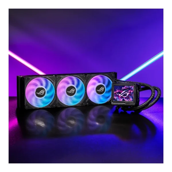 ASUS ROG Ryujin III 360 ARGB Extreme — Enfriador Líquido AiO 360mm, Pantalla LCD 3.5", Daisy-chain, socket AM4, AM5, LGA 1700, LGA 1851, Negro | 90RC0131-M0EAY0 - Imagen 2