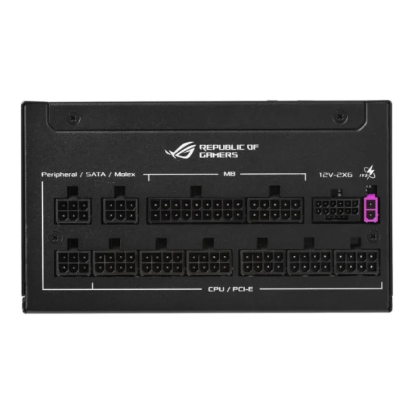 ASUS ROG Strix 1200W Platinum PCIE5 — Fuente de Poder ATX Full Modular, MOSFETs de GaN, Negro | ROG-STRIX-1200P-GAMING - Imagen 8