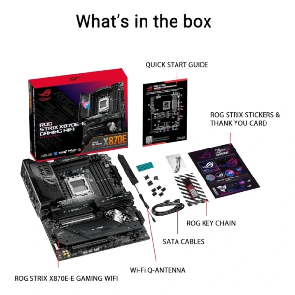 ASUS ROG Strix X870E-E Gaming WiFi — ATX, AM5, DDR5, 4 slots | 90MB1IB0-M0EAY0 - Imagen 6