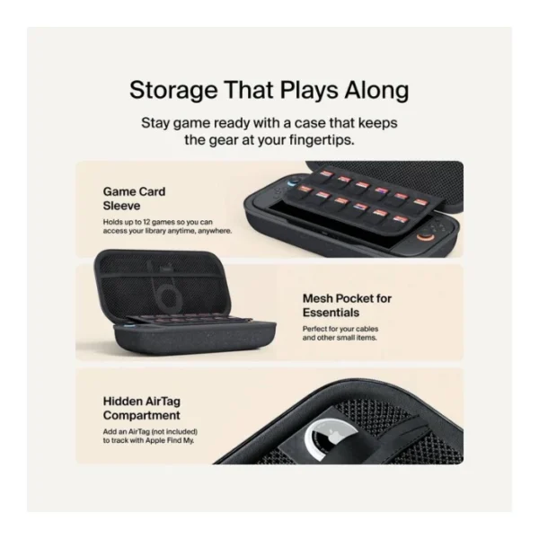 Belkin Charging Case Charcoal — Para Nintendo Switch 2 con Power Bank 10000mAh, Negro - Imagen 5