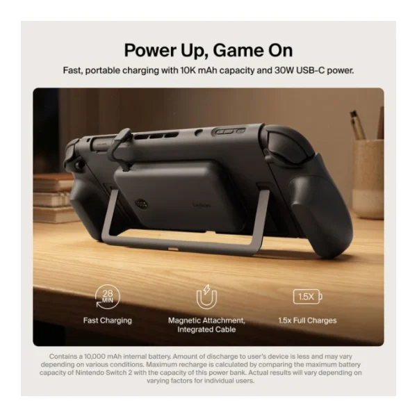 Belkin Charging Grip for Nintendo Switch 2, Batería integrada, Negro - Imagen 3