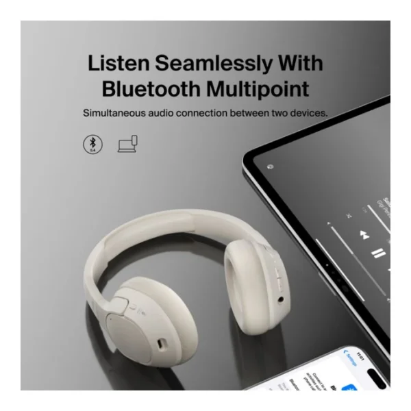 Belkin SoundForm Isolate Sand — Auriculares inalámbricos, ANC, Bluetooth, Arena - Imagen 2