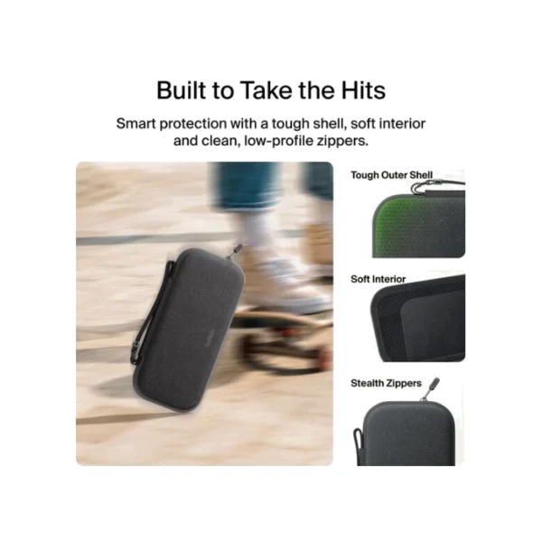 Belkin Travel Case Charcoal — Para Nintendo Switch 2 con AirTag Holder, Negro - Imagen 4