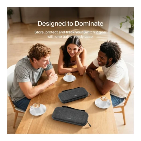 Belkin Travel Case Charcoal — Para Nintendo Switch 2 con AirTag Holder, Negro - Imagen 2