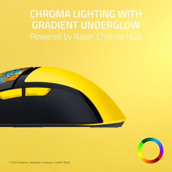Razer Cobra Pokemon Edition — Mouse alámbrico, 8500 DPI, Chroma RGB, amarillo - Imagen 4