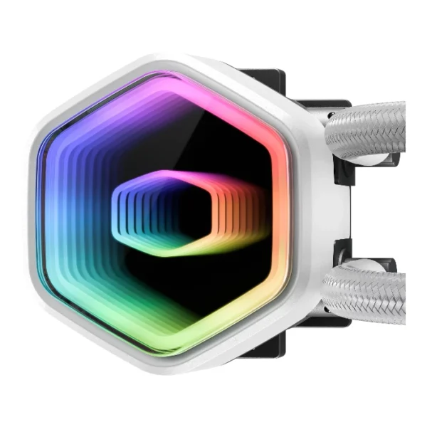 Cooler Master MasterLiquid 240 Core II ARGB White — Enfriador líquido AiO 240mm, socket AM4, AM5, LGA 1700, LGA 1851, Blanco | MLW-D24M-A18PA-RW - Imagen 4