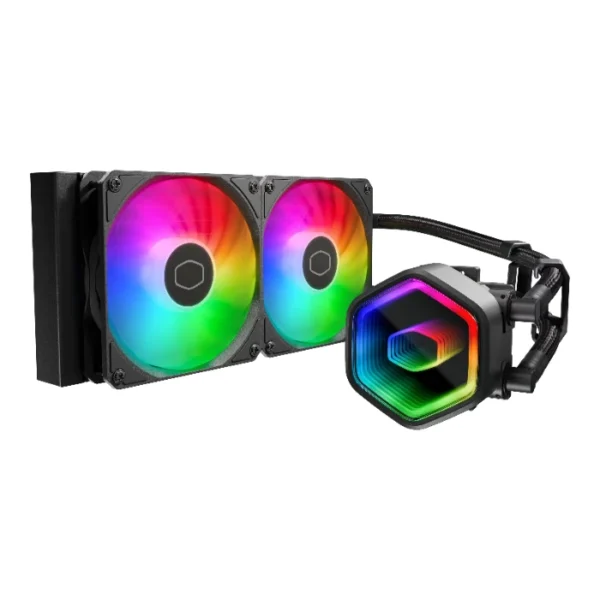 Cooler Master MasterLiquid 240 Core II — Enfriador líquido AiO 240mm, socket AM4, AM5, LGA 1700, LGA 1851, Negro | MLW-D24M-A18PA-R1 - Imagen 3