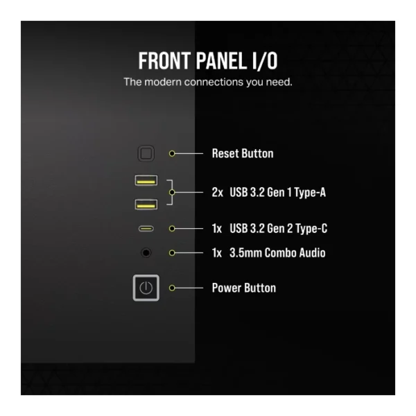 Corsair 2500D Airflow — Caja microATX, sin Fans, Negro | CC-9011263-WW - Imagen 7