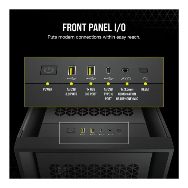 Corsair 5000D AIRFLOW —  Caja ATX, Fans, Negro | CC-9011210-WW - Imagen 8