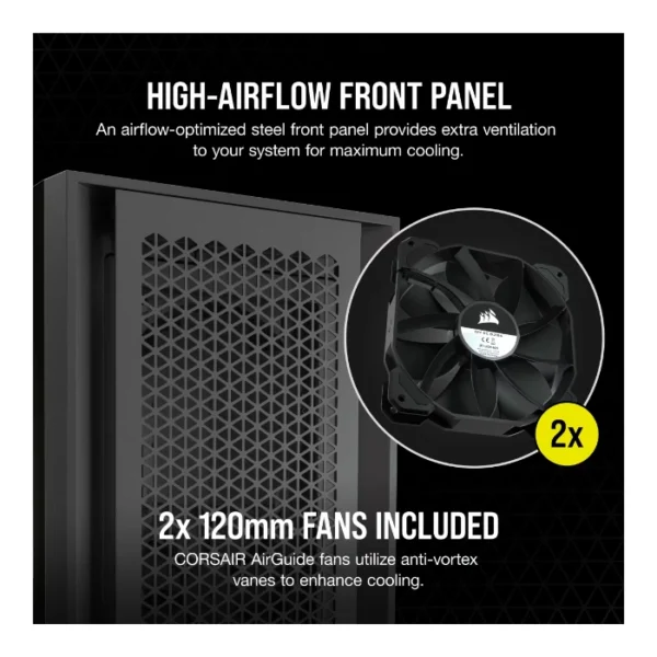 Corsair 5000D AIRFLOW —  Caja ATX, Fans, Negro | CC-9011210-WW - Imagen 5