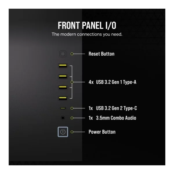 Corsair 6500X Dual Chamber — Caja ATX, Sin Fans, negro - Imagen 7
