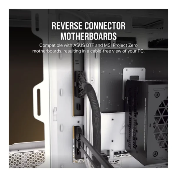 Corsair 6500X Dual Chamber — Caja ATX, Sin Fans, blanco - Imagen 5