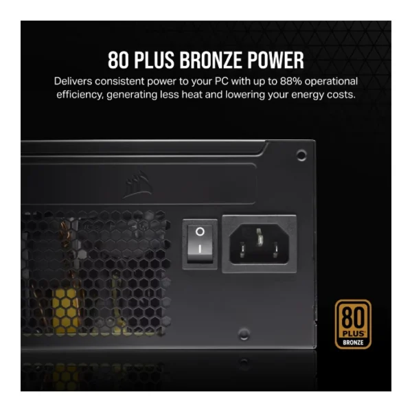 Corsair CX550 80 PLUS Bronze - Fuente de Poder ATX, no modular, negro - Imagen 3