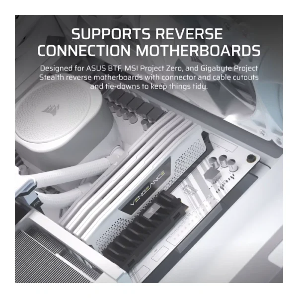Corsair FRAME 4000D RS ARGB — Caja ATX, 3 Fans RS120 ARGB, Blanco | CC-9011297-WW - Imagen 9