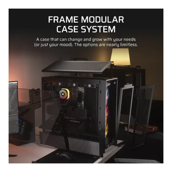 Corsair FRAME 4000D RS ARGB — Caja ATX, 3 Fans RS120 ARGB, Negro | CC-9011296-WW - Imagen 6