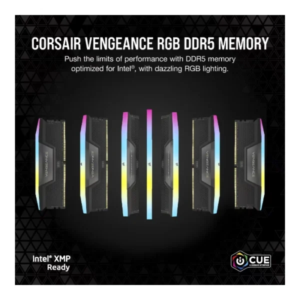 Corsair Vengeance RGB DDR5 16GB (2x8GB) 5200MHz CL40 DIMM | CMH16GX5M2B5200C40 - Imagen 3