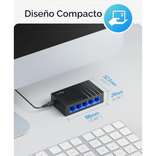 Cudy GS105D — Switch | 5 puertos | 10/100/1000 Mbps - Imagen 4