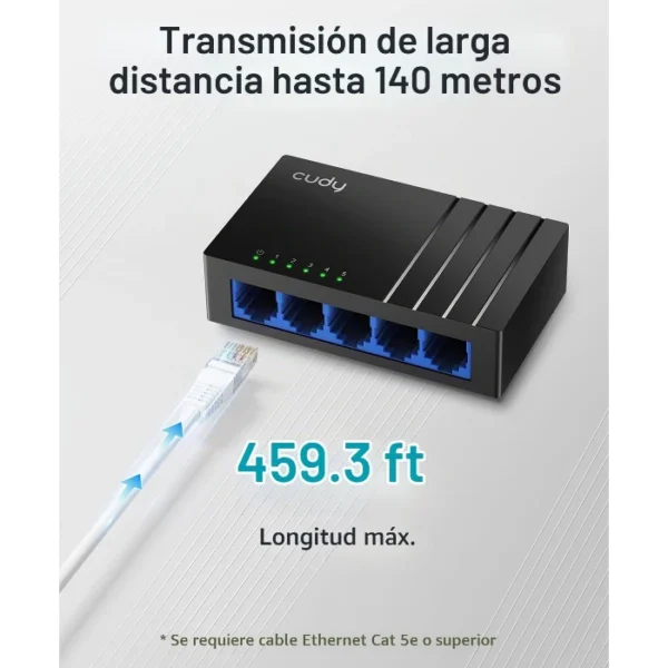 Cudy GS105D — Switch | 5 puertos | 10/100/1000 Mbps - Imagen 5