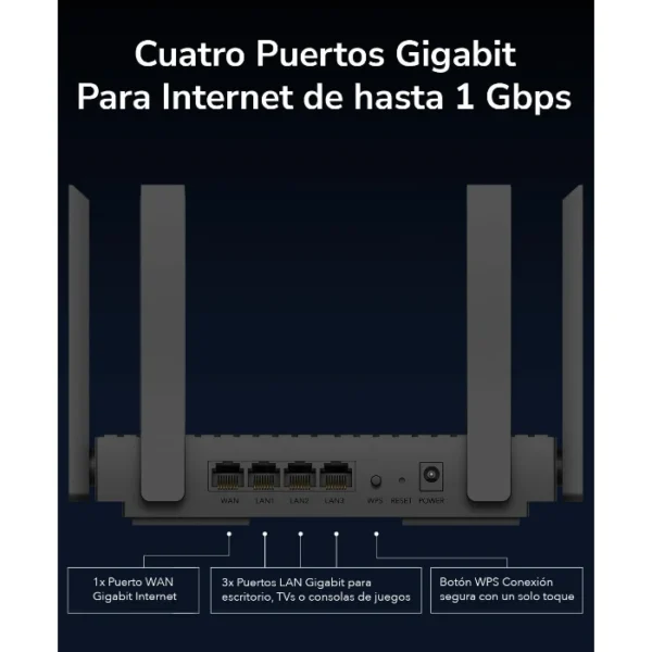 Cudy WR3000 — Router Wi-Fi 6 | Hasta 3000 Mbps | OFDMA | MU-MIMO - Imagen 4