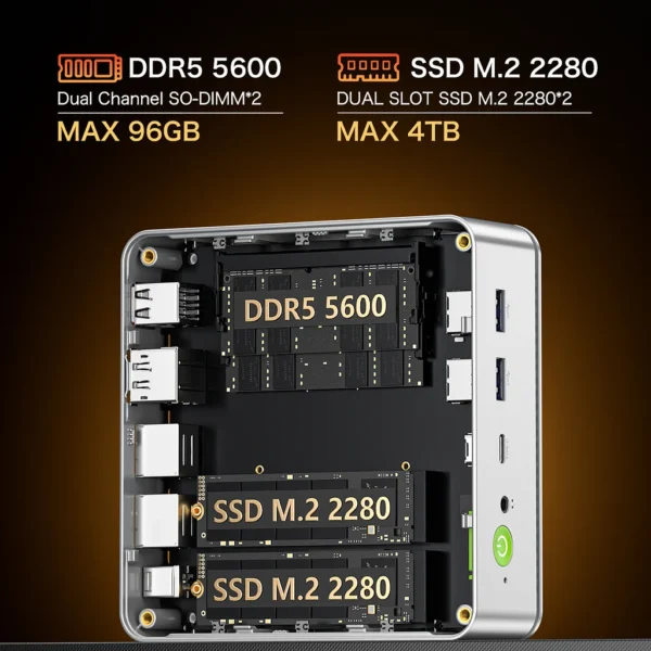 GMKtec NucBox K9 Mini PC — Intel Ultra 5 125H | 16GB | 512GB SSD | W11 Pro - Imagen 8