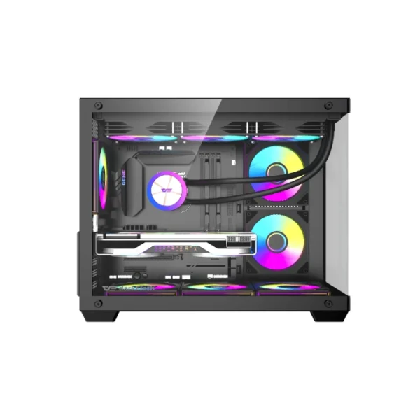 DarkFlash B275 PRO Black — Caja MicroATX, 6 Fans, Negro | B275 PRO-BK - Imagen 2