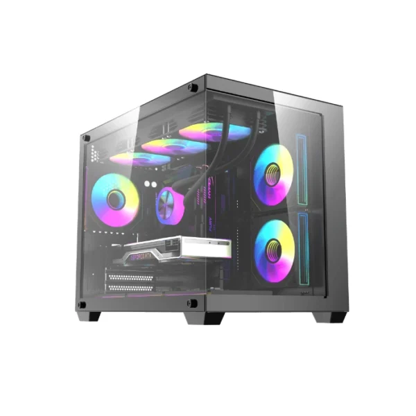 DarkFlash B275 PRO Black — Caja MicroATX, 6 Fans, Negro | B275 PRO-BK - Imagen 3