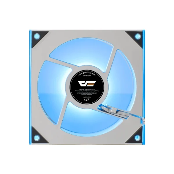 DarkFlash DM8 WH — Fan 120mm ARGB, hasta 1600 RPM, 4 Pin PWM, 5V 3Pin A-RGB, Blanco | DM8-WH - Imagen 3