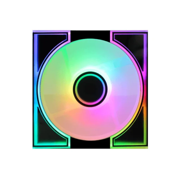 DarkFlash DM8 — Fan 120mm ARGB, hasta 1600 RPM, 4 Pin PWM, 5V 3Pin A-RGB, Negro | DM8 - Imagen 2
