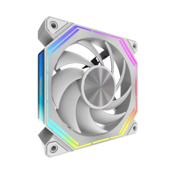 DarkFlash INF34 WH — Fan 120mm ARGB, hasta 2000 RPM, 4 Pin PWM, 5V 3Pin A-RGB, Blanco | INF34-WH - Imagen 2