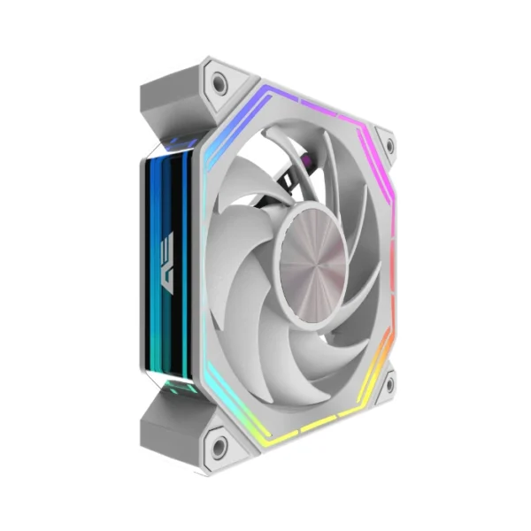 DarkFlash INF34 WH — Fan 120mm ARGB, hasta 2000 RPM, 4 Pin PWM, 5V 3Pin A-RGB, Blanco | INF34-WH - Imagen 3