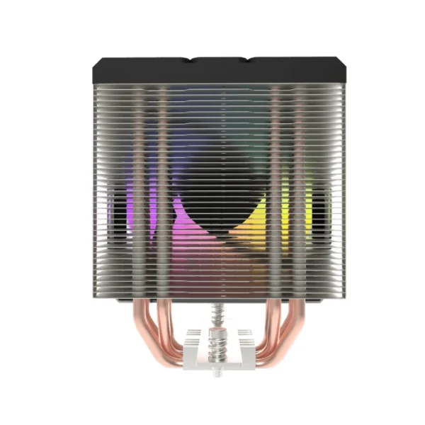 DarkFlash M400 Black & White — Disipador de aire 120mm, digital display, compatible con Intel (115X, 1200, 1700, 1851), AMD (AM4, AM5), 4-Pin PWM, Negro/Blanco | M400-BW - Imagen 3