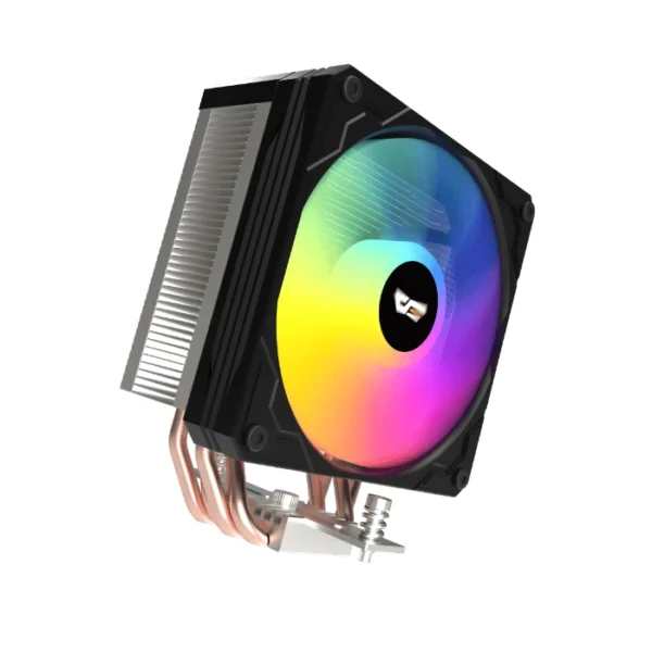 DarkFlash M400 Black — Disipador de aire 120mm, digital display, compatible con Intel (115X, 1200, 1700, 1851), AMD (AM4, AM5), 4-Pin PWM, Negro | M400-BLACK - Imagen 3