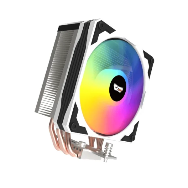 DarkFlash M400 Black & White — Disipador de aire 120mm, digital display, compatible con Intel (115X, 1200, 1700, 1851), AMD (AM4, AM5), 4-Pin PWM, Negro/Blanco | M400-BW - Imagen 2