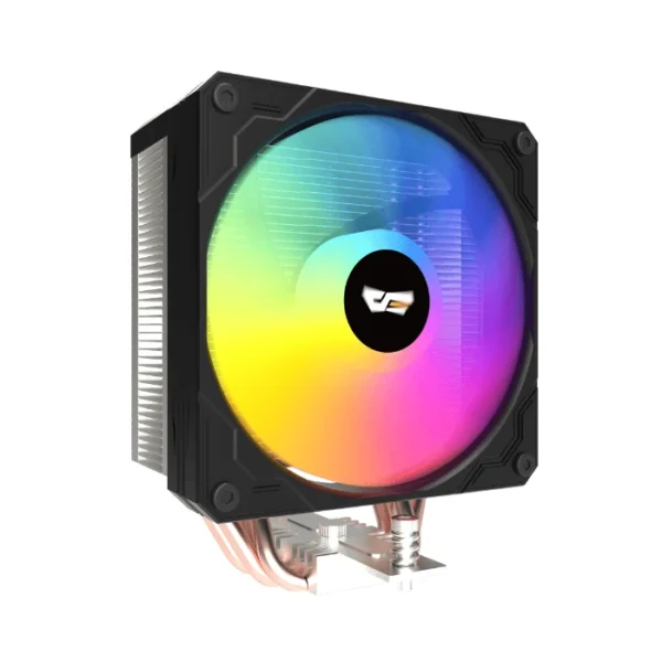 DarkFlash M400 Black — Disipador de aire 120mm, digital display, compatible con Intel (115X, 1200, 1700, 1851), AMD (AM4, AM5), 4-Pin PWM, Negro | M400-BLACK - Imagen 4