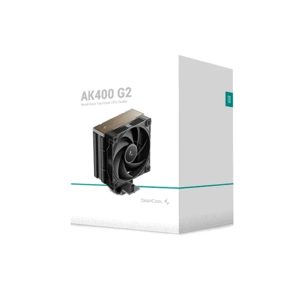 DeepCool AK400 G2 Wood Grain — Disipador de aire, altura 156mm, socket AM4, AM5, LGA 1700, LGA 1851, Negro | R-AK400G2-BKNNMN-GJD - Imagen 2