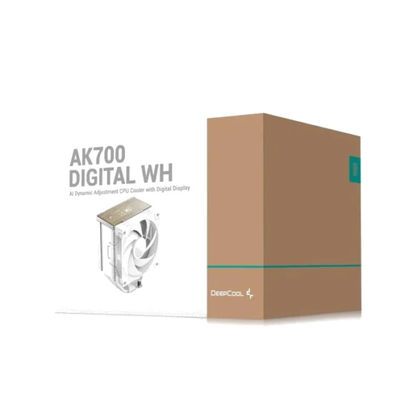 DeepCool AK700 Digital WH — Disipador de aire, altura 157mm, socket AM4, AM5, LGA 1700, LGA 1851, Blanco | R-AK700-WHNDMN-GJD - Imagen 6