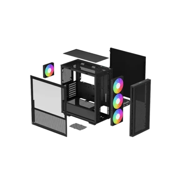 DeepCool CH560 — Caja ATX, Vidrio templado en lateral, 3 Fans ARGB 140mm, Negro | R-CH560-BKAPE4-G1 - Imagen 5