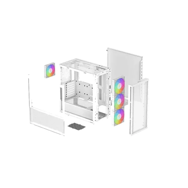 DeepCool CH560 WH — Caja ATX, Vidrio templado en lateral, 3 Fans ARGB 140mm, Blanco | R-CH560-WHAPE4-G1 - Imagen 4