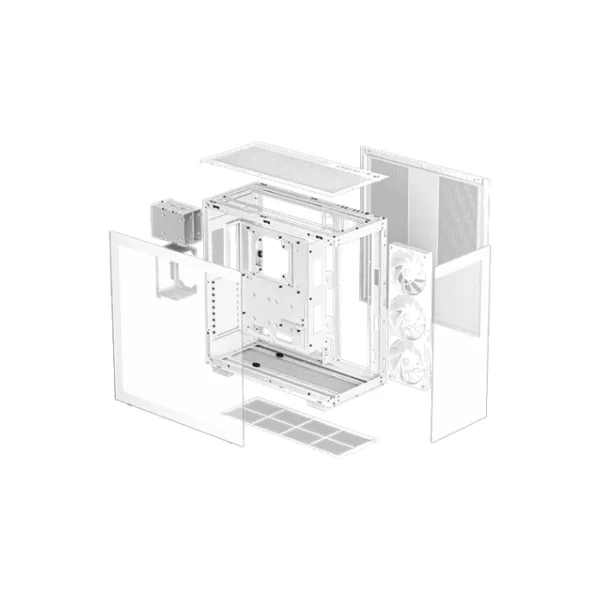 DeepCool CH780 — Caja ATX Premium, Vidrio templado al frente y lateral, Blanco | R-CH780-WHADE41-A1 - Imagen 3