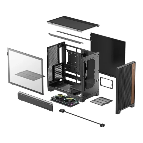 DeepCool CL600 — Caja ATX, 2 fans ARGB 120mm, Negro | R-CL600-BKNNA2-G-1 - Imagen 9