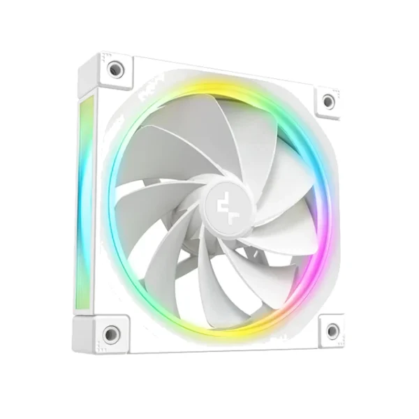 DeepCool FL12R WH 3 IN 1 — 3 Fans Reversibles 120mm ARGB, 1200rpm, Conector PWM 4 pines, Blanco | R-FL12R-WHAPN3-G - Imagen 4