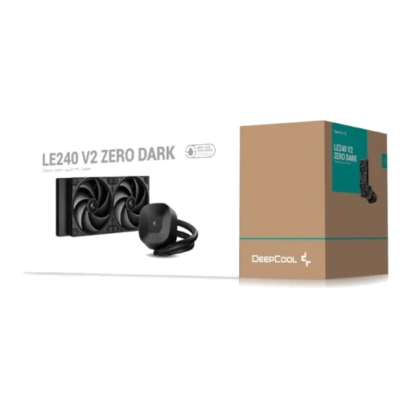 DeepCool LE240 V2 ZERO DARK — Enfriador Líquido AiO 240mm, socket AM4, AM5, LGA 1700, LGA 1851, Negro | R-LE240ZERO-BKLNMD-G-1 - Imagen 2