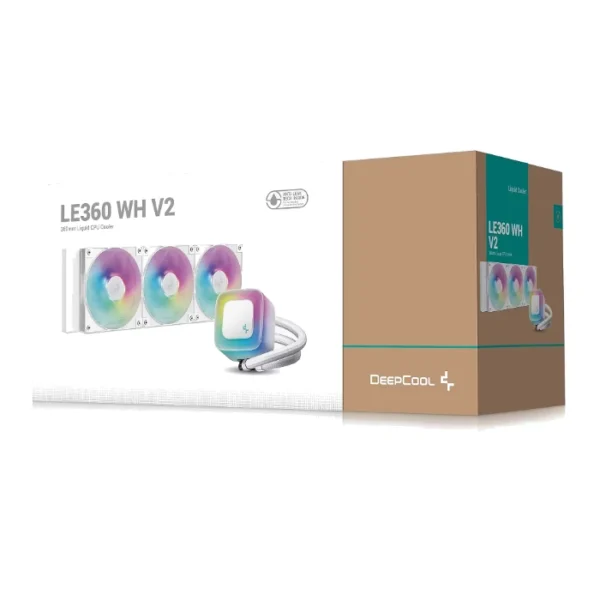 DeepCool LE360 WH V2 — Enfriador Líquido AiO 360mm, socket AM4, AM5, LGA 1700, LGA 1851, Blanco | R-LE360-WHAMMN-G-2 - Imagen 2