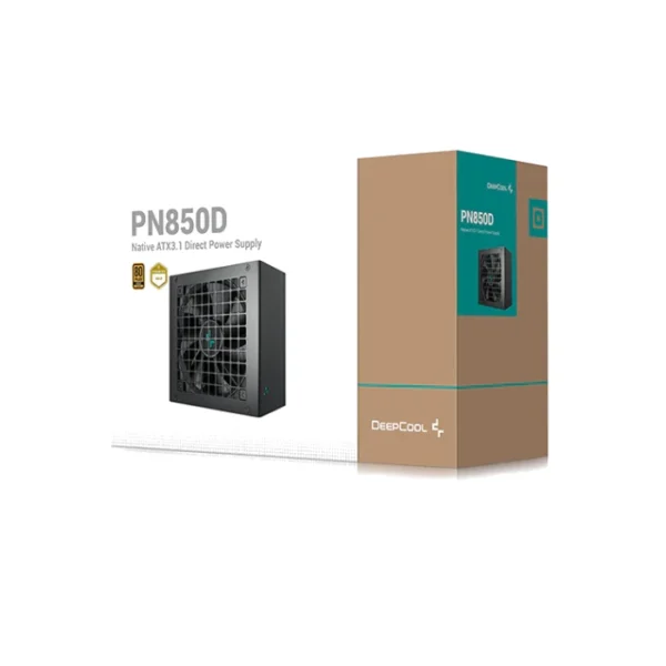 DeepCool PN850D — Fuente de poder 850W ATX v3.1, 80 Plus Gold, No modular, PCIe 5.1 12V-2X6 Cable | R-PN850D-FC0B-JGUS-V2 - Imagen 3