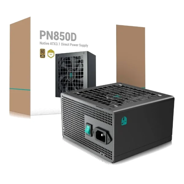 DeepCool PN850D PCIE5 850W Gold — Fuente de poder ATX, No modular, Negro | R-PN850D-FC0B-JGUS-V2 - Imagen 2