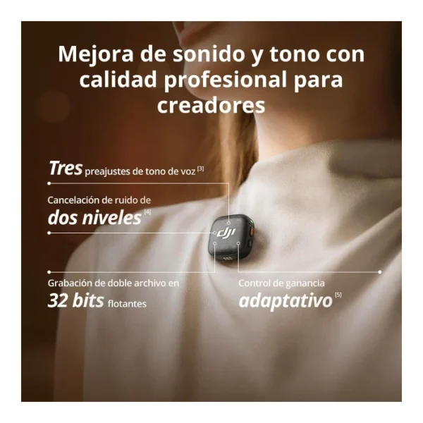 DJI Mic 3 (1 TX + 1 RX) — Sistema de micrófono inalámbrico, 1 transmisor y 1 receptor | No incluye estuche de carga - Imagen 3