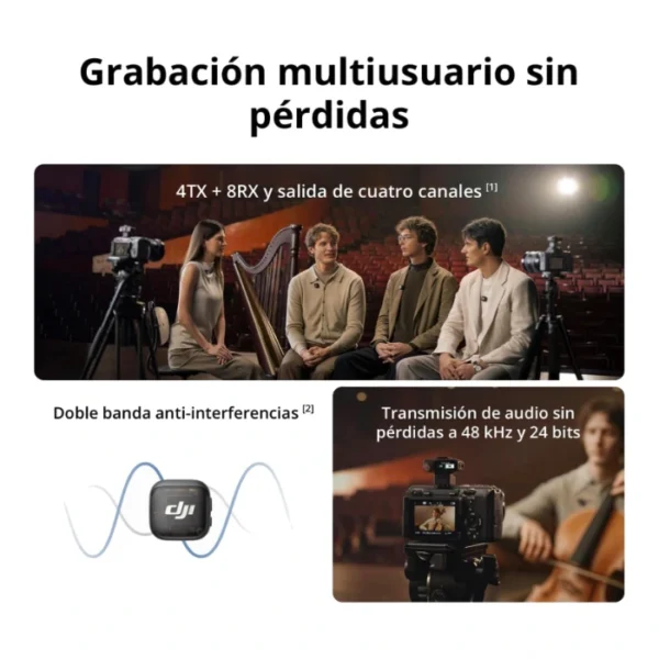 DJI Mic 3 (1 TX + 1 RX) — Sistema de micrófono inalámbrico, 1 transmisor y 1 receptor | No incluye estuche de carga - Imagen 5