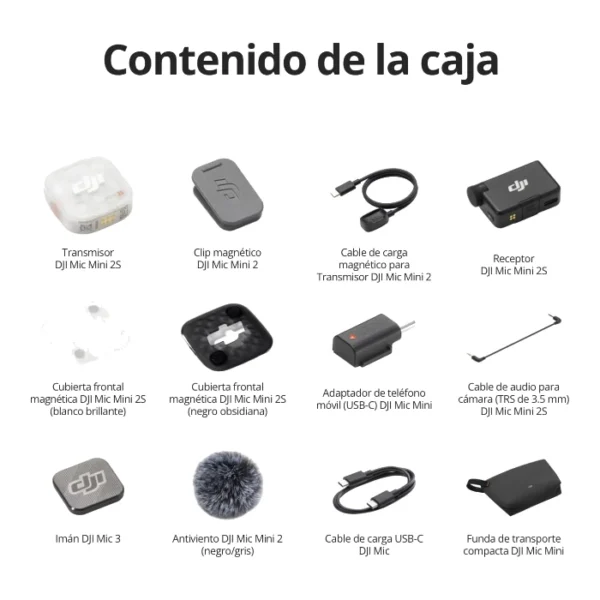 DJI Mic Mini 2S (1 TX + 1 RX) — Kit de 1 Transmisor + 1 Receptor - Imagen 3