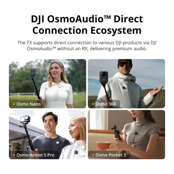 DJI Mic Mini Transmisor (Infinity Black) — Micrófono inalámbrico ultraligero diseñado para creadores de contenido. - Imagen 6